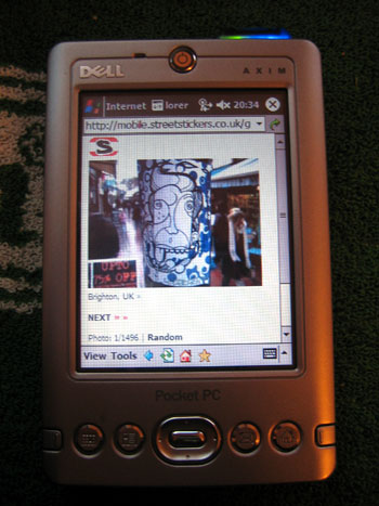 Street Stickers on an Axim x30