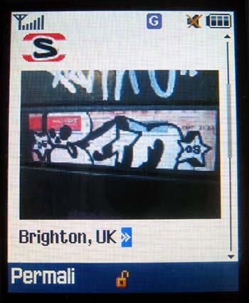 Street Stickers on a Samsung D500